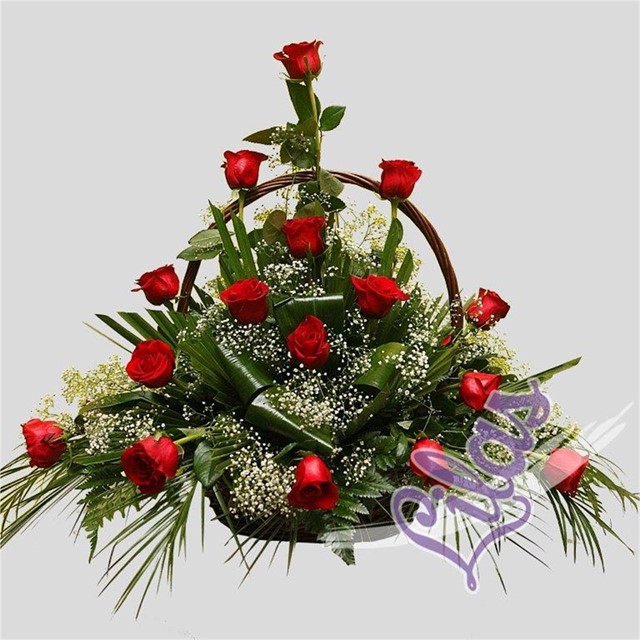 CESTA N.1 ROSAS (24 ROSAS)