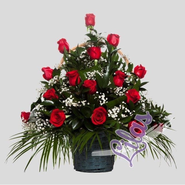 CESTA N.2 ROSAS (36 ROSAS)