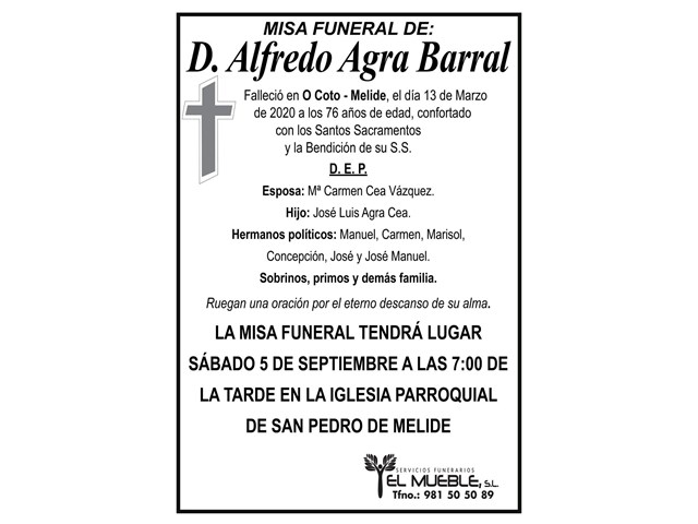D. ALFREDO AGRA BARRAL.