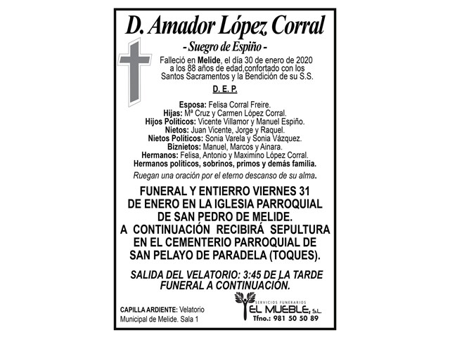 D. AMADOR LÓPEZ CORRAL.