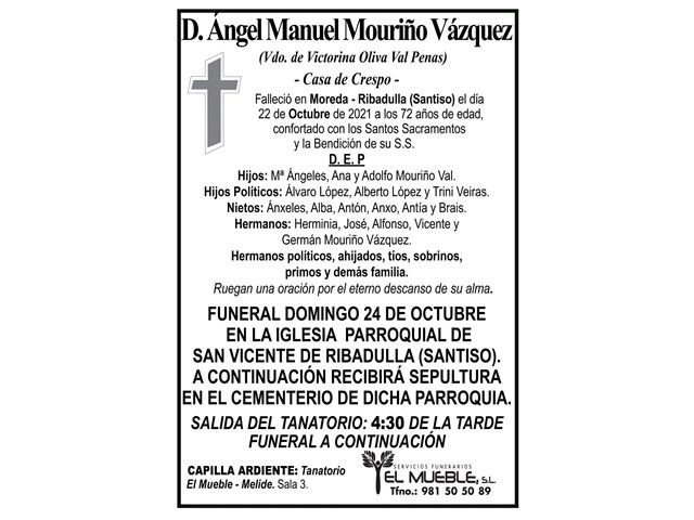D. ÁNGEL MANUEL MOURIÑO VÁZQUEZ.