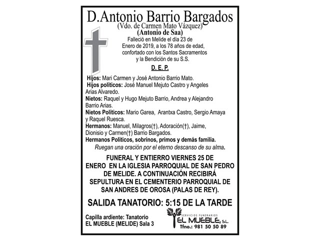 D.ANTONIO BARRIO BARGADOS.