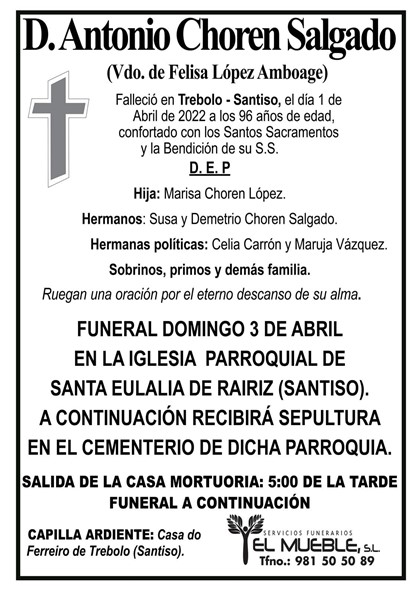 D. ANTONIO CHOREN SALGADO.