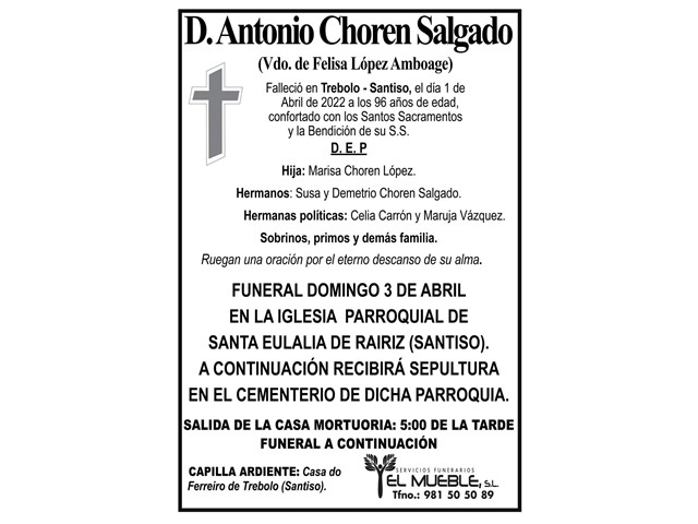 D. ANTONIO CHOREN SALGADO.