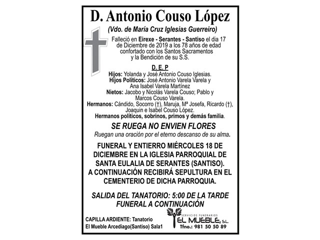 D. ANTONIO COUSO LÓPEZ.