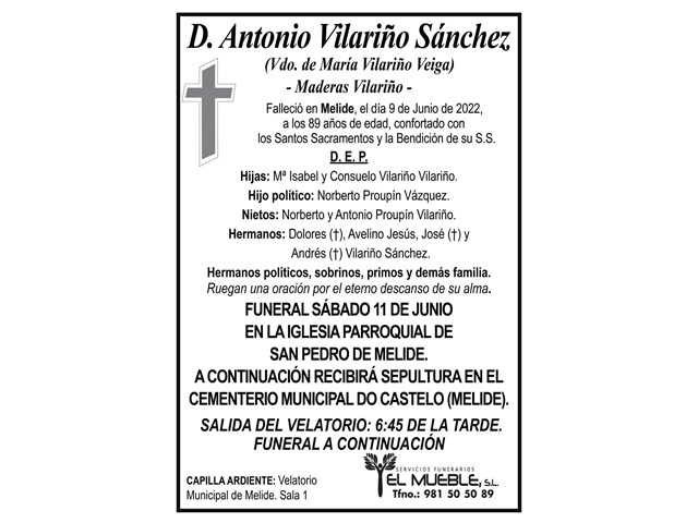 D. ANTONIO VILARIÑO SÁNCHEZ.