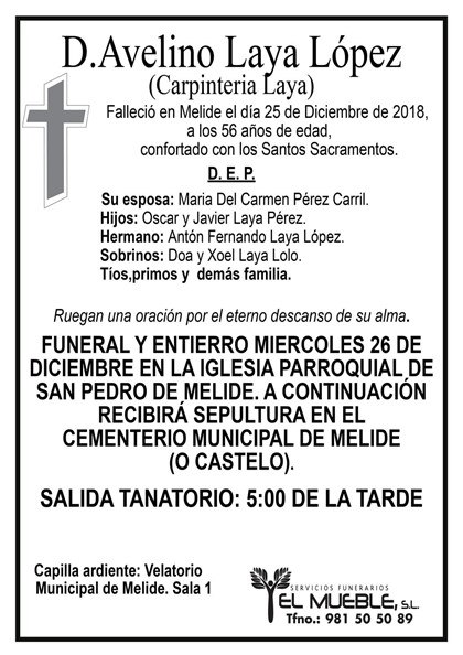D. AVELINO LAYA LÓPEZ.