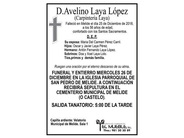 D. AVELINO LAYA LÓPEZ.