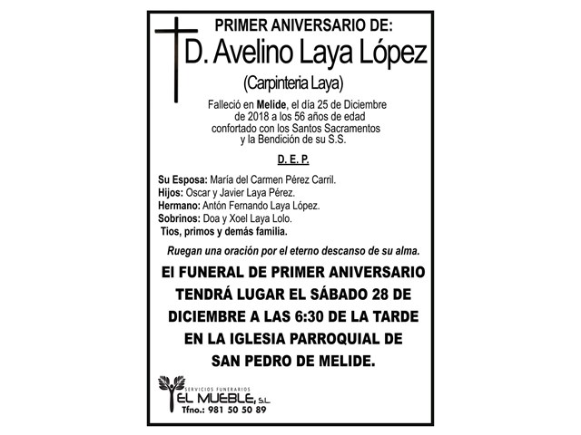 D. AVELINO LAYA LÓPEZ.