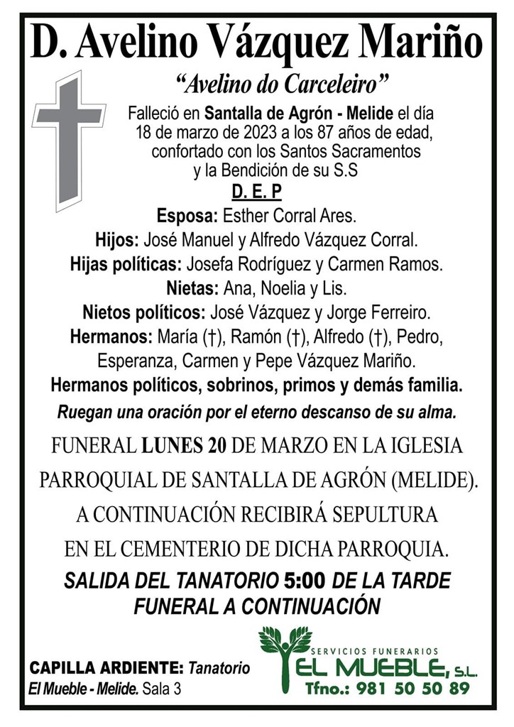 D. AVELINO VÁZQUEZ MARIÑO.