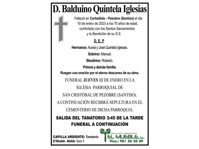 D. BALDUINO QUINTELA IGLESIAS.