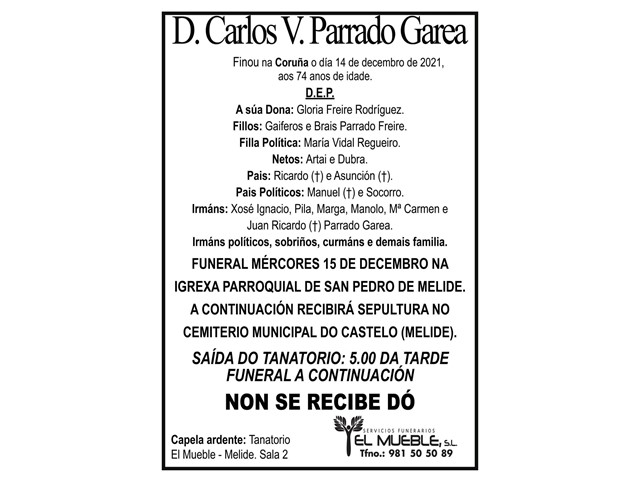 D. CARLOS V. PARRADO GAREA.