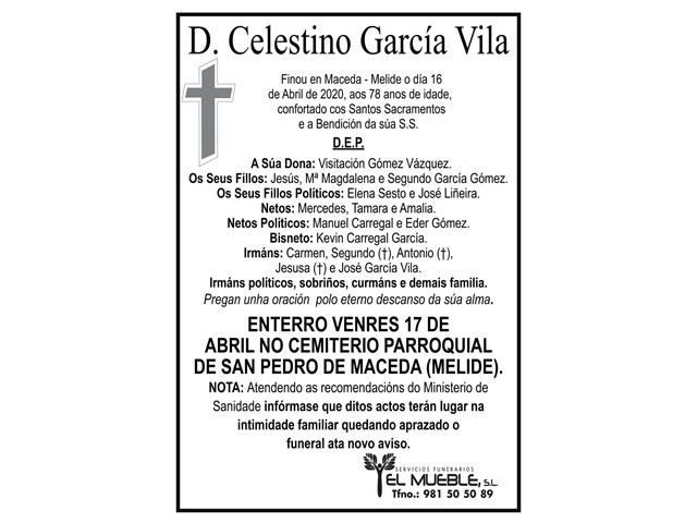 D. CELESTINO GARCÍA VILA.