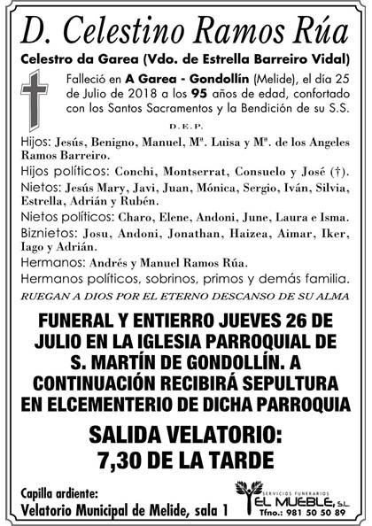 D. CELESTÍNO RAMOS RÚA