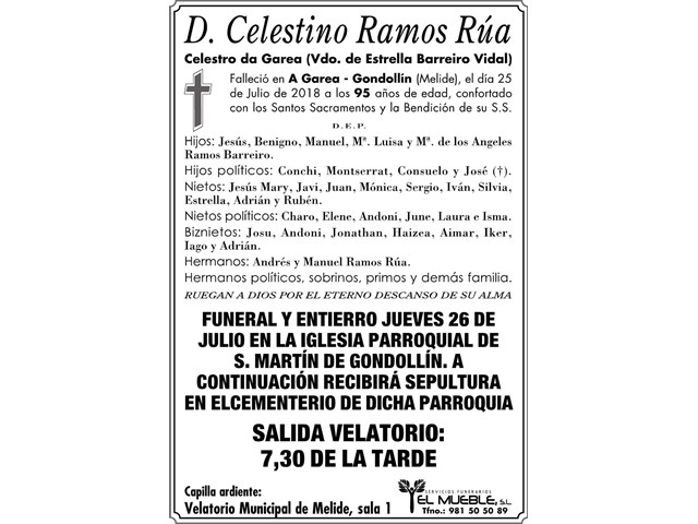 D. CELESTÍNO RAMOS RÚA