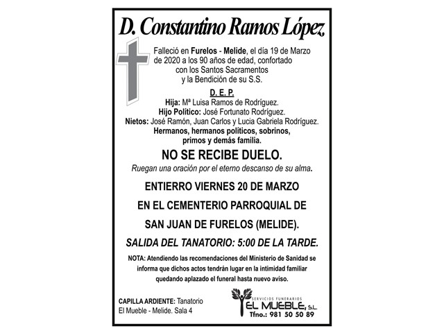 D. CONSTANTINO RAMOS LÓPEZ.