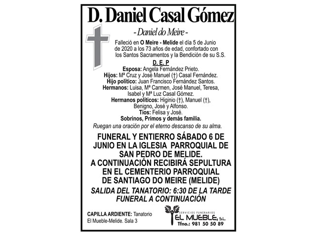 D. DANIEL CASAL GÓMEZ.