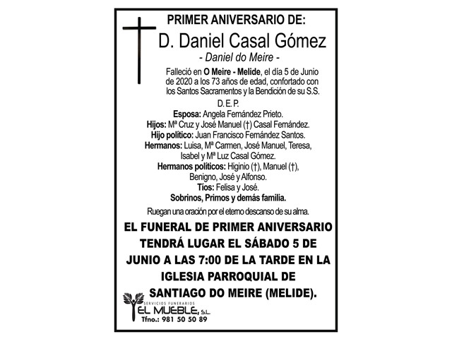 D. DANIEL CASAL GÓMEZ.