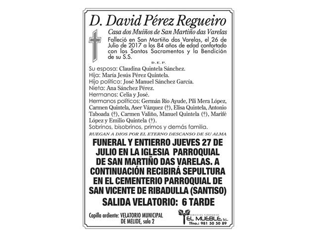 D.DAVID P´REZ REGUEIRO