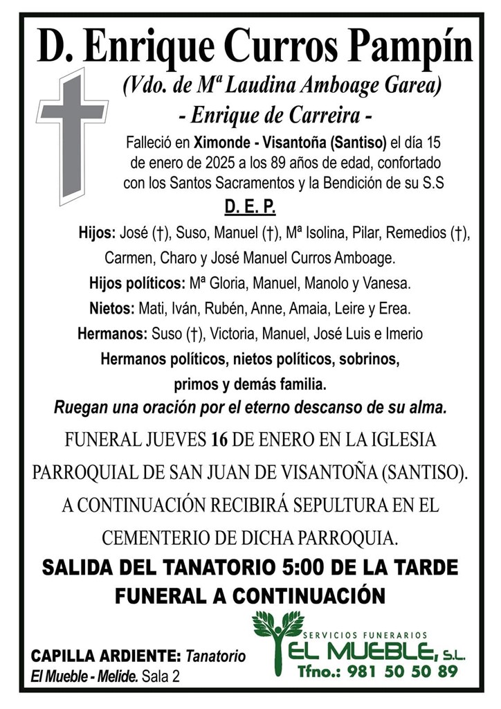D. Enrique Curros Pampín.