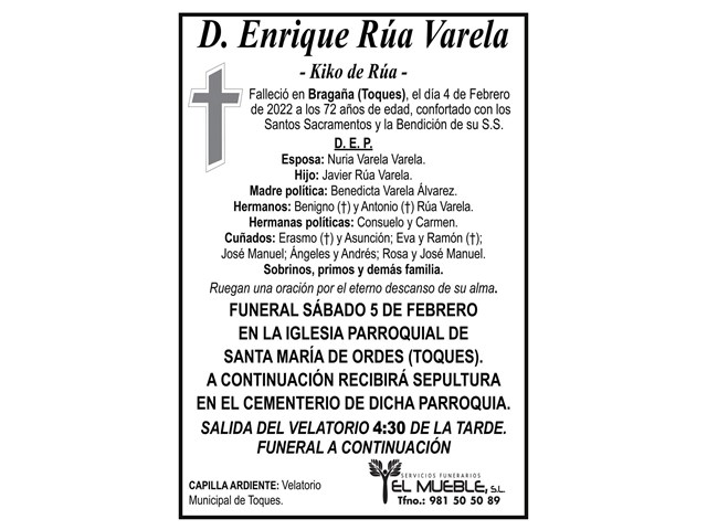 D. ENRIQUE RÚA VARELA.