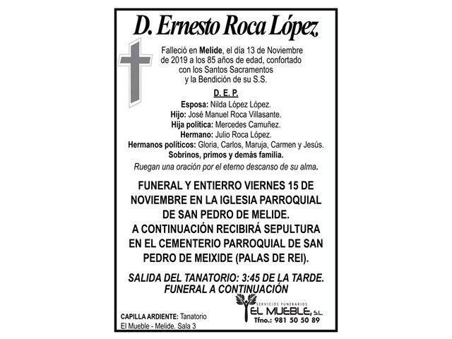 D. ERNESTO ROCA LÓPEZ.