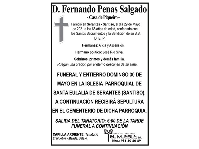 D. FERNANDO PENAS SALGADO.