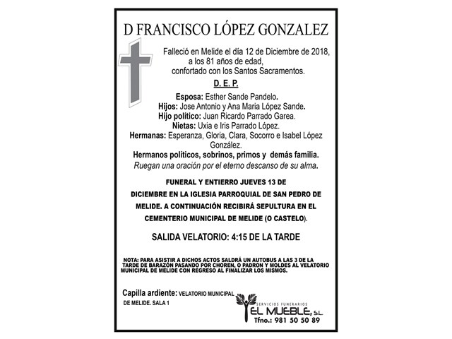 D. FRANCISCO LÓPEZ  GONZALEZ.