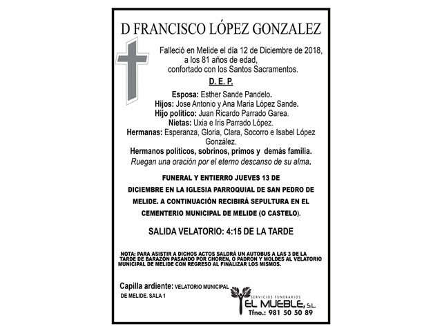 D. FRANCISCO LÓPEZ  GONZALEZ.