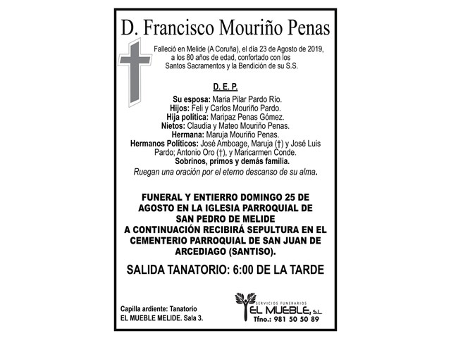 D.FRANCISCO MOURIÑO PENAS