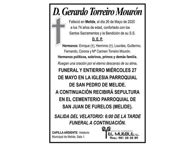D. GERARDO TORREIRO MOURÓN.