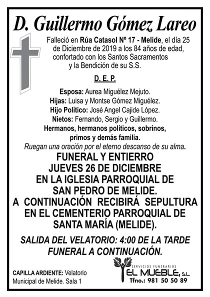 D. GUILLERMO GÓMEZ LAREO.