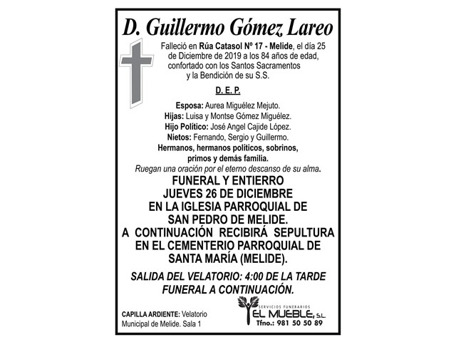 D. GUILLERMO GÓMEZ LAREO.