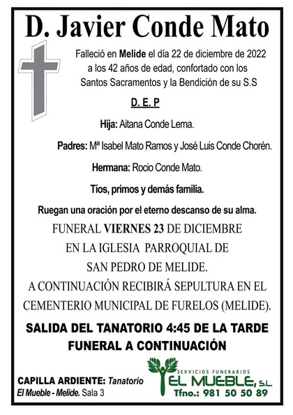 D. JAVIER CONDE MATO.