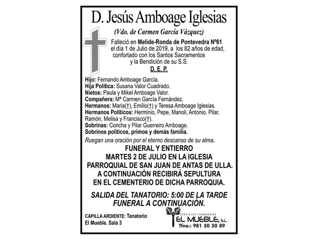 D. JESÚS AMBOAGE IGLESIAS.