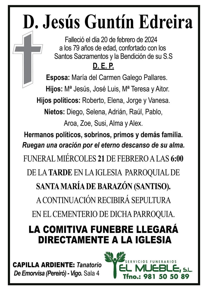 D. JESÚS GUNTÍN EDREIRA.