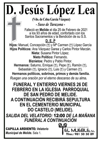 D. JESÚS LÓPEZ LEA.