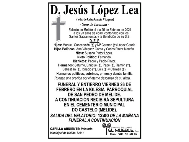 D. JESÚS LÓPEZ LEA.