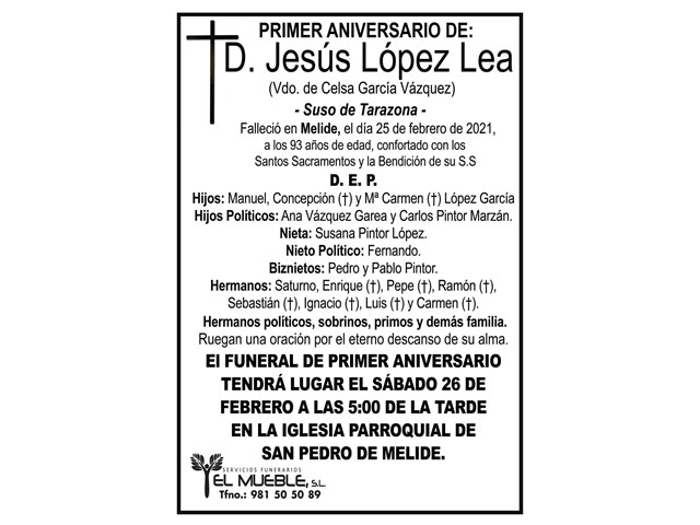 D. JESÚS LÓPEZ LEA.