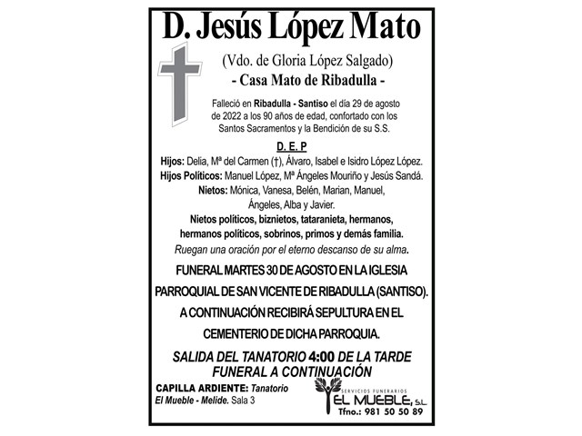 D. JESÚS LÓPEZ MATO.