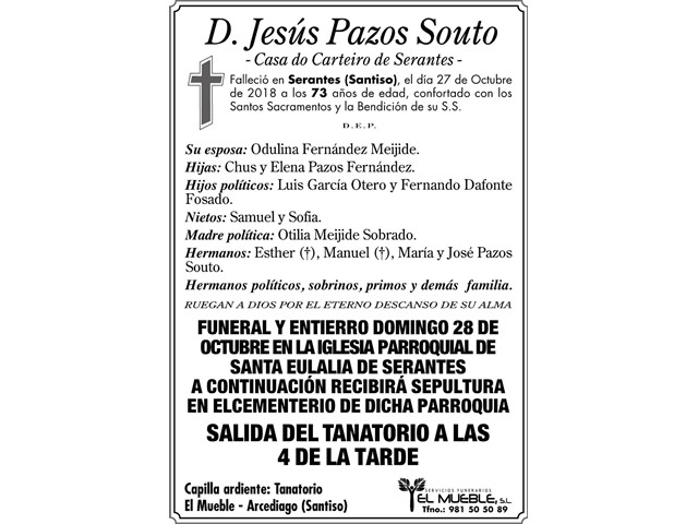 D. JESÚS PAZOS SOUTO