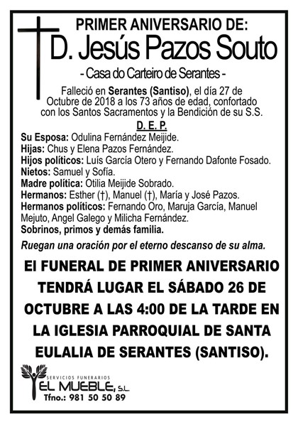 D. JESÚS PAZOS SOUTO.