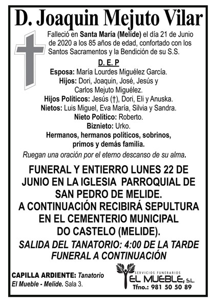 D. JOAQUIN MEJUTO VILAR.