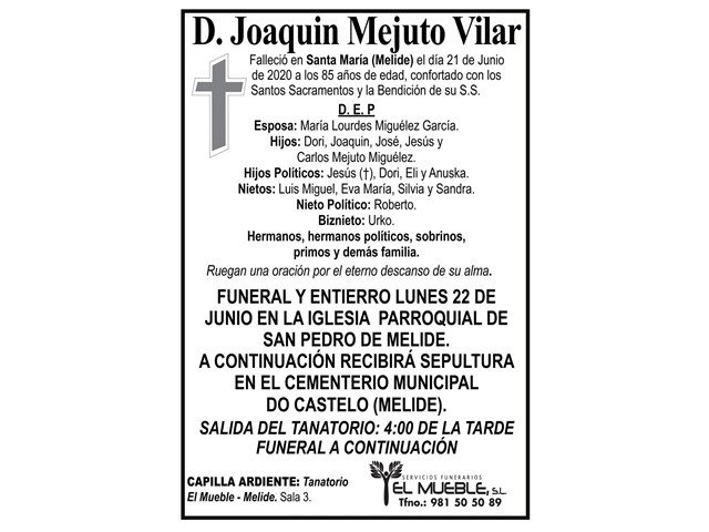 D. JOAQUIN MEJUTO VILAR.