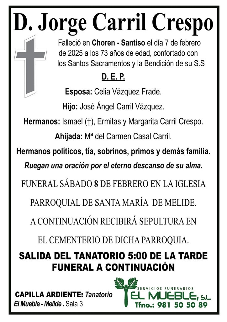 D. Jorge Carril Crespo.