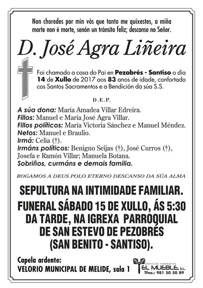 D. JOSE AGRA LIÑEIRA