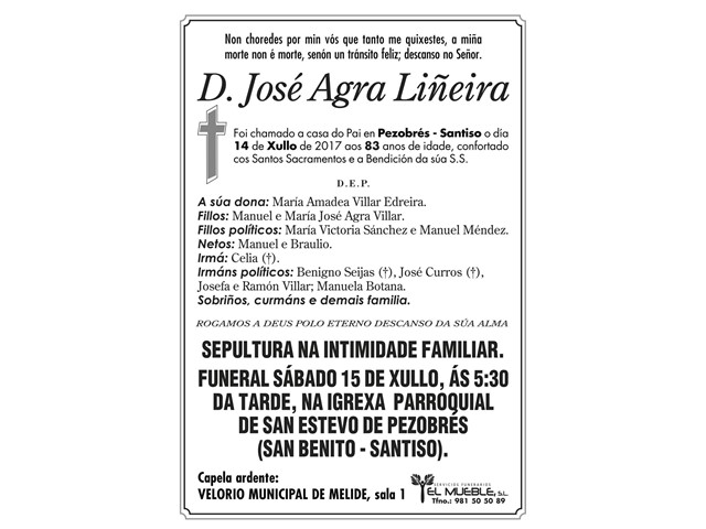 D. JOSE AGRA LIÑEIRA