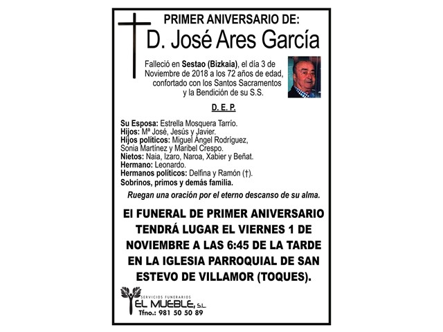 D. JOSÉ ARES GARCÍA.