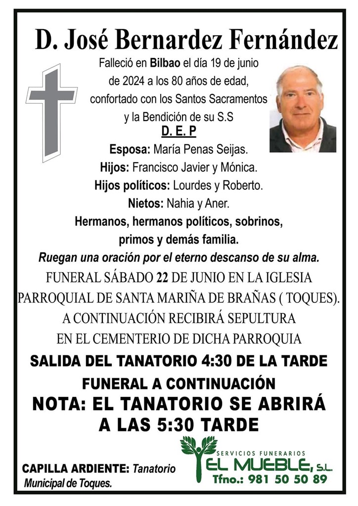 D. JOSÉ BERNARDEZ FERNÁNDEZ