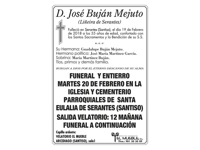 D. JOSÉ BUJÁN MEJUTO